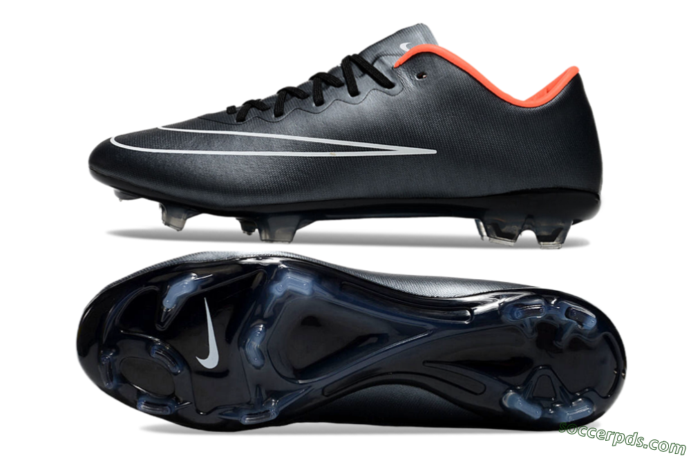 Nike Mercurial Vapor 10 FG Low-Tops Football Boots - Black/White/Orange 0