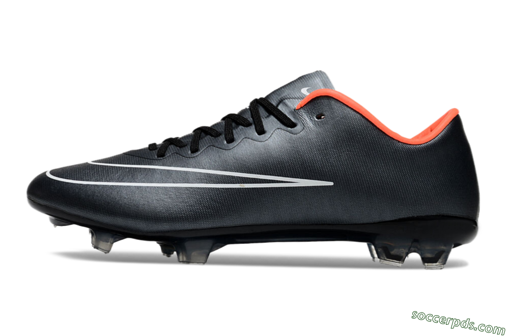 Nike Mercurial Vapor 10 FG Low-Tops Football Boots - Black/White/Orange 2