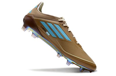 Adidas F50 Elite FG Low-Tops Football Boots - Brown/White/Blue