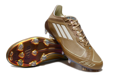 Adidas F50 Elite FG Low-Tops Football Boots - Brown/White/Blue