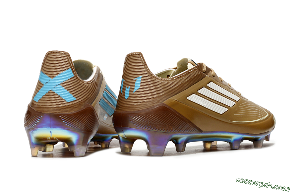 Adidas F50 Elite FG Low-Tops Football Boots - Brown/White/Blue 6