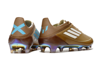 Adidas F50 Elite FG Low-Tops Football Boots - Brown/White/Blue