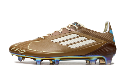 Adidas F50 Elite FG Low-Tops Football Boots - Brown/White/Blue