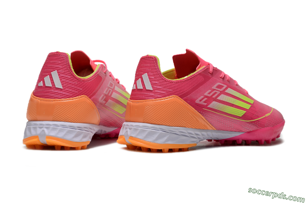 Adidas F50 Elite TF Low-Tops Football Shoes - Pink/Yellow/Orange 6