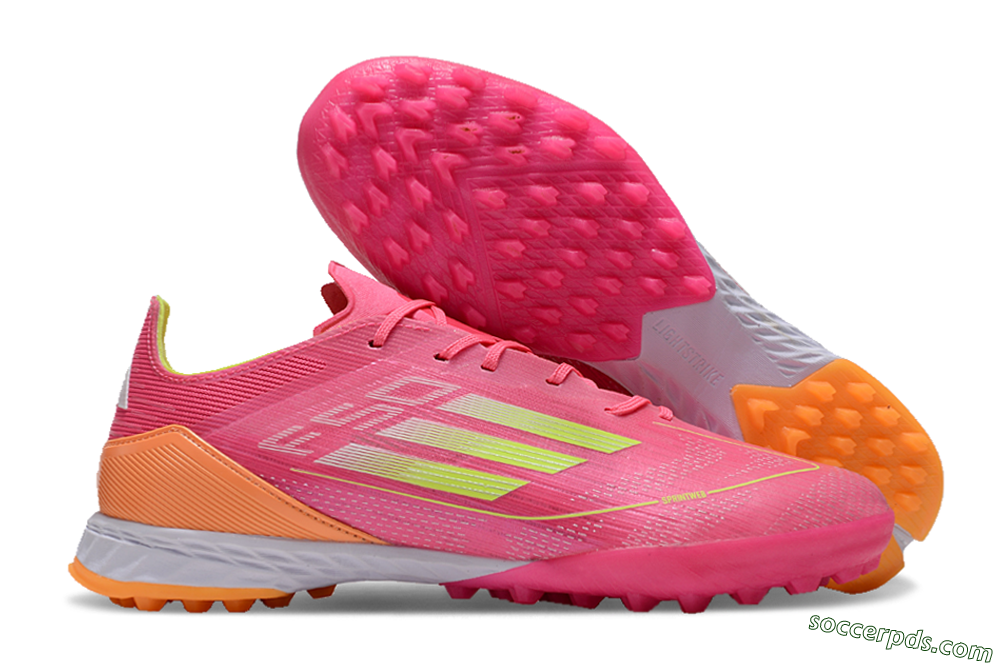 Adidas F50 Elite TF Low-Tops Football Shoes - Pink/Yellow/Orange 1