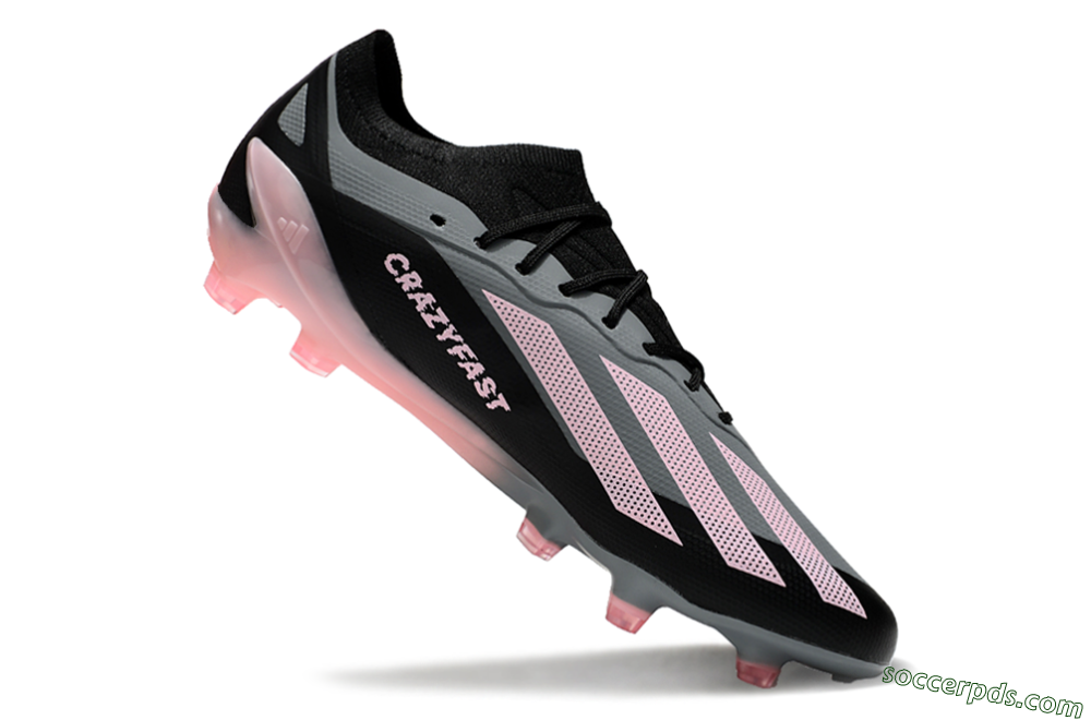 Adidas X Crazyfast.1 FG Low-Tops Football Boots - Grey/Black/Pink 4