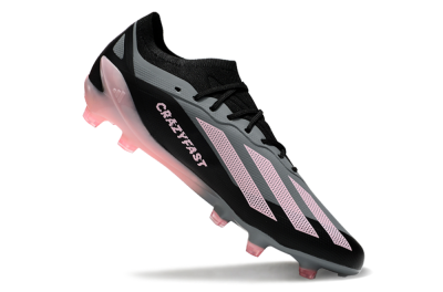 Adidas X Crazyfast.1 FG Low-Tops Football Boots - Grey/Black/Pink