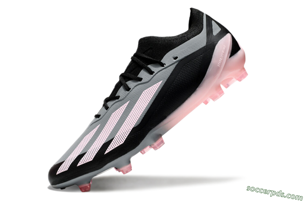 Adidas X Crazyfast.1 FG Low-Tops Football Boots - Grey/Black/Pink 5