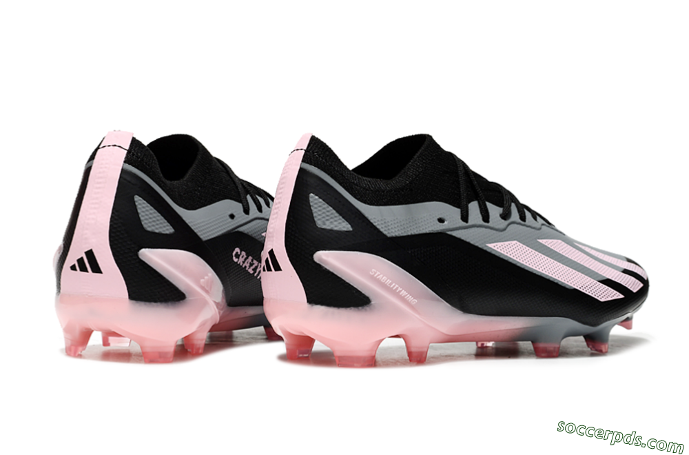 Adidas X Crazyfast.1 FG Low-Tops Football Boots - Grey/Black/Pink 6