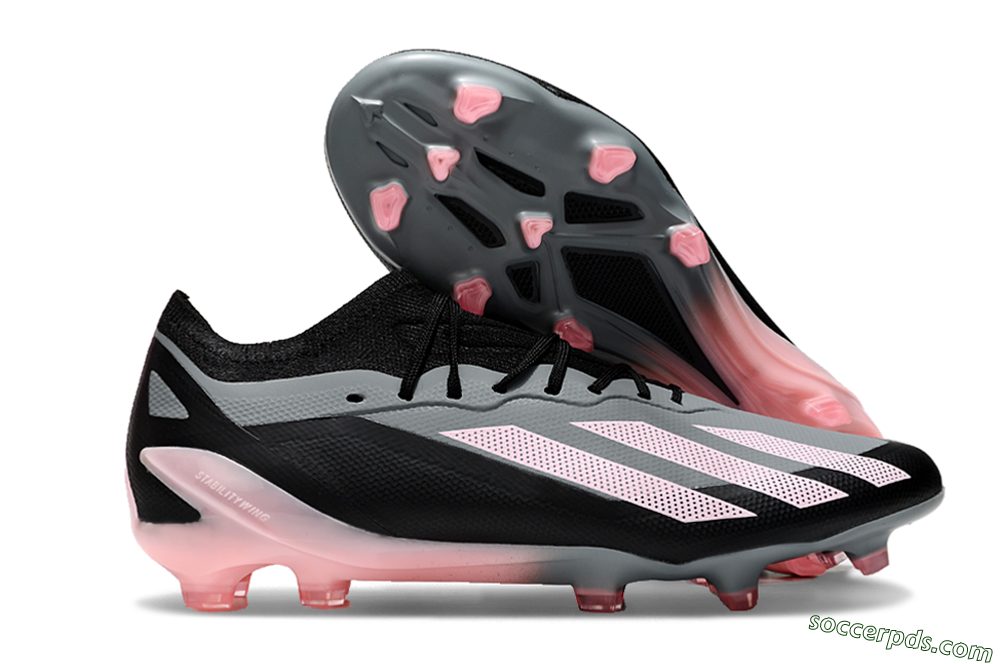 Adidas X Crazyfast.1 FG Low-Tops Football Boots - Grey/Black/Pink 1