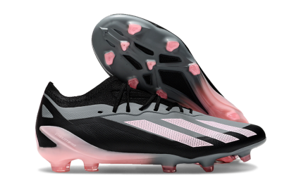 Adidas X Crazyfast.1 FG Low-Tops Football Boots - Grey/Black/Pink