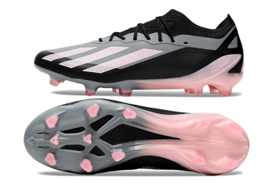 Adidas X Crazyfast.1 FG Low-Tops Football Boots - Grey/Black/Pink