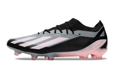 Adidas X Crazyfast.1 FG Low-Tops Football Boots - Grey/Black/Pink