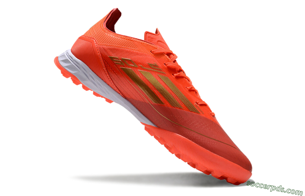 Adidas F50 Elite TF Low-Tops Football Shoes - Red/Gold/White 4