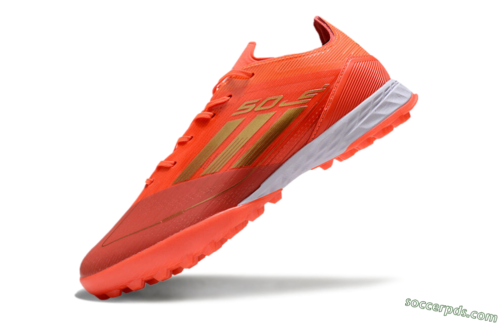 Adidas F50 Elite TF Low-Tops Football Shoes - Red/Gold/White 5