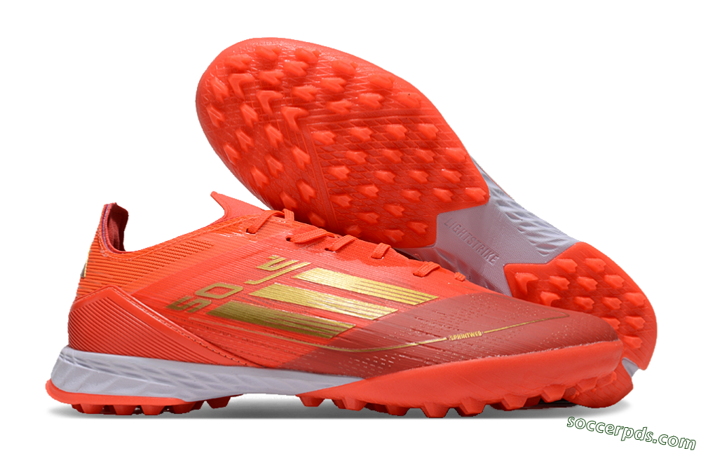 Adidas F50 Elite TF Low-Tops Football Shoes - Red/Gold/White 1