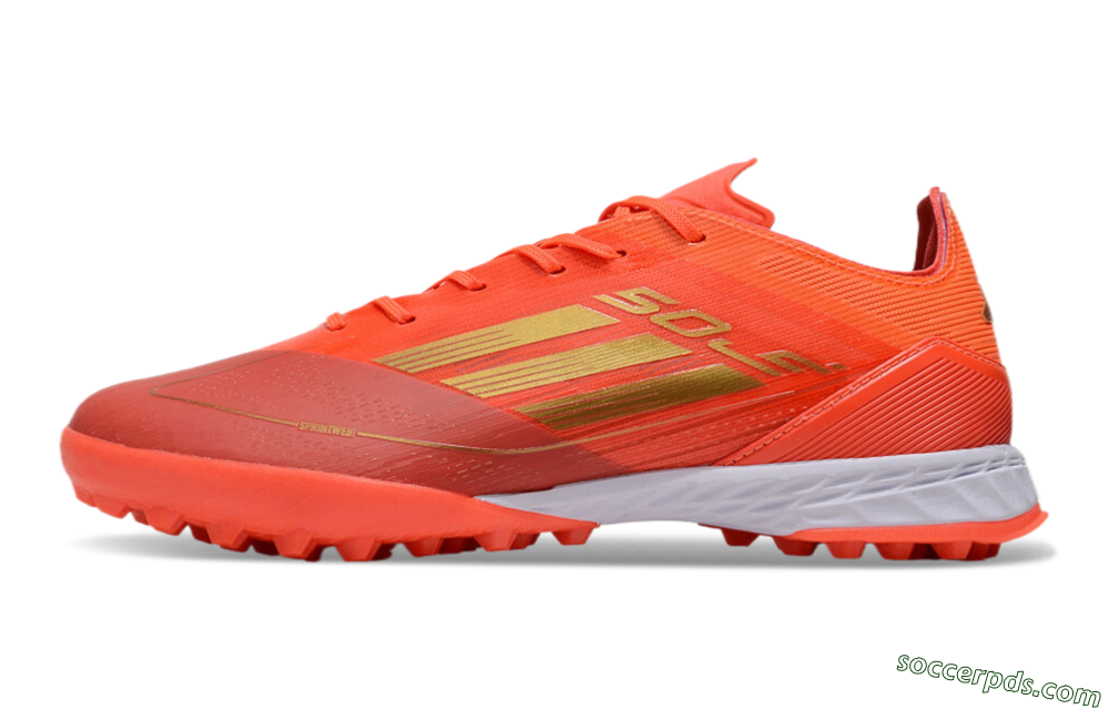 Adidas F50 Elite TF Low-Tops Football Shoes - Red/Gold/White 2