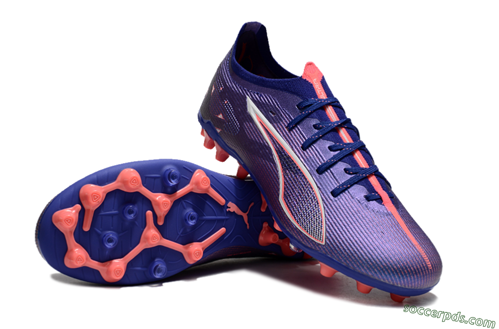 Puma Ultra 5 Ultimate MG Low-Tops Football Boots - Purple/Red/White 3