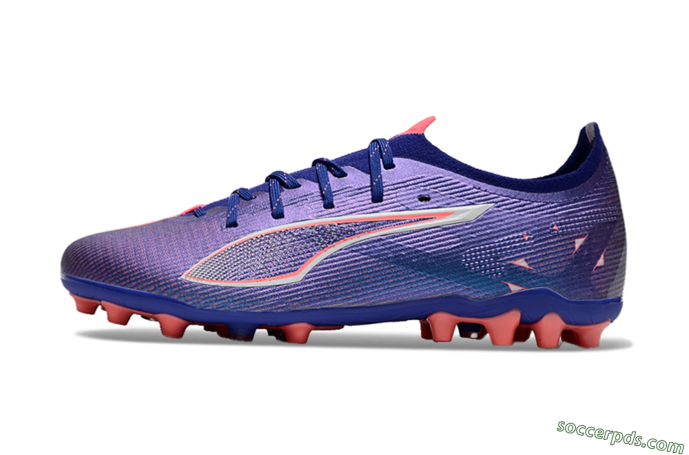 Puma Ultra 5 Ultimate MG Low-Tops Football Boots - Purple/Red/White 2