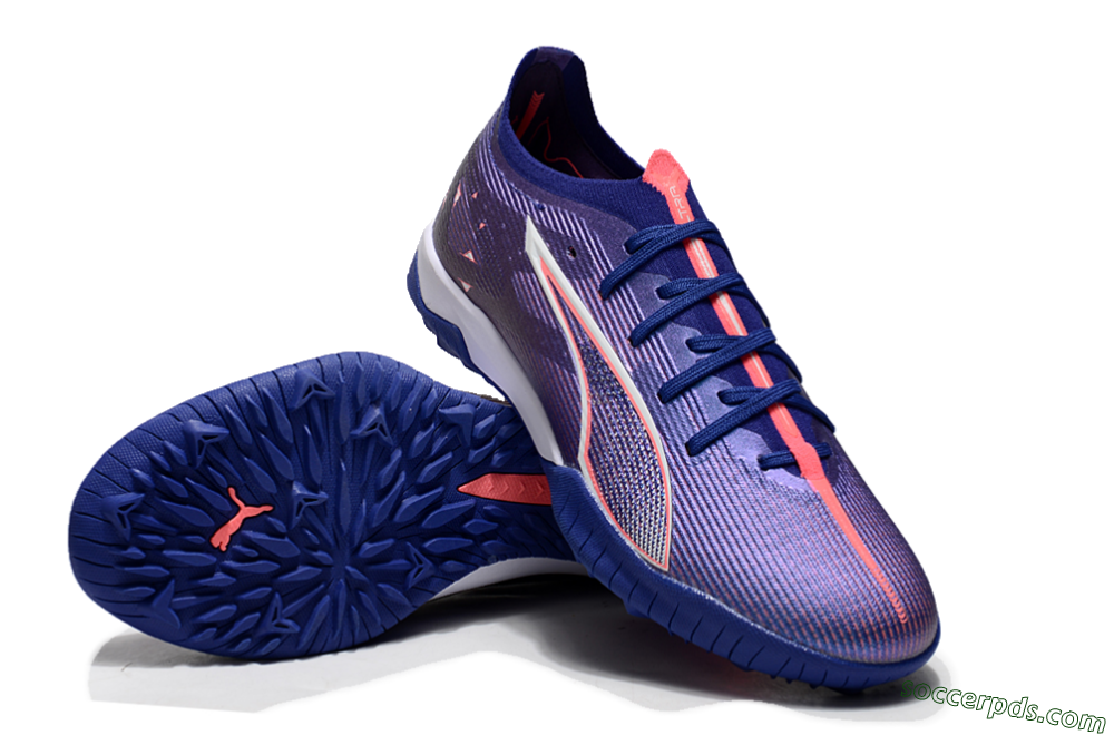 Puma Ultra 5 Ultimate TF Low-Tops Football Shoes - Purple/Red/White 3
