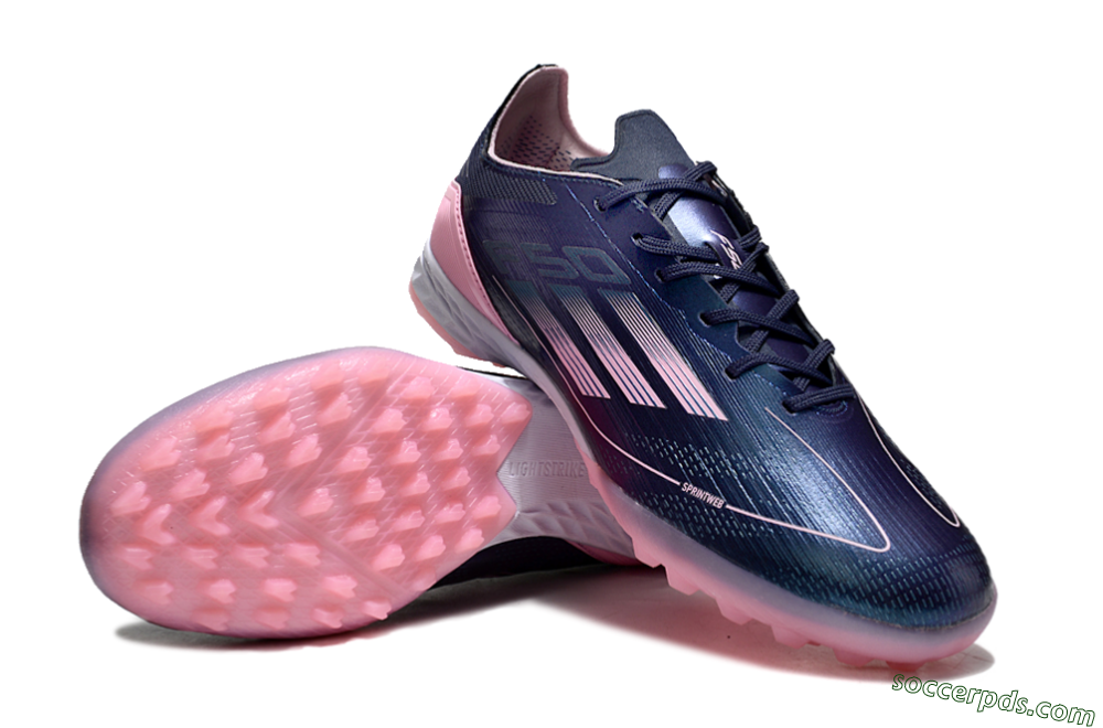 Adidas F50 Elite TF Low-Tops Football Shoes - Blue/Pink/White 3