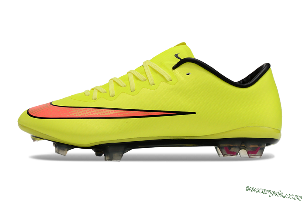 Nike Mercurial Vapor 10 FG Low-Tops Football Boots - Yellow/Black/Red 2