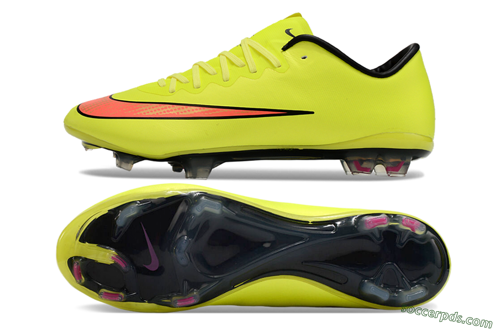 Nike Mercurial Vapor 10 FG Low-Tops Football Boots - Yellow/Black/Red 0