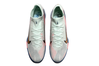 Nike Air Zoom Mercurial Superfly 10 Elite TF High-Tops Football Shoes - White/Pink/Blue