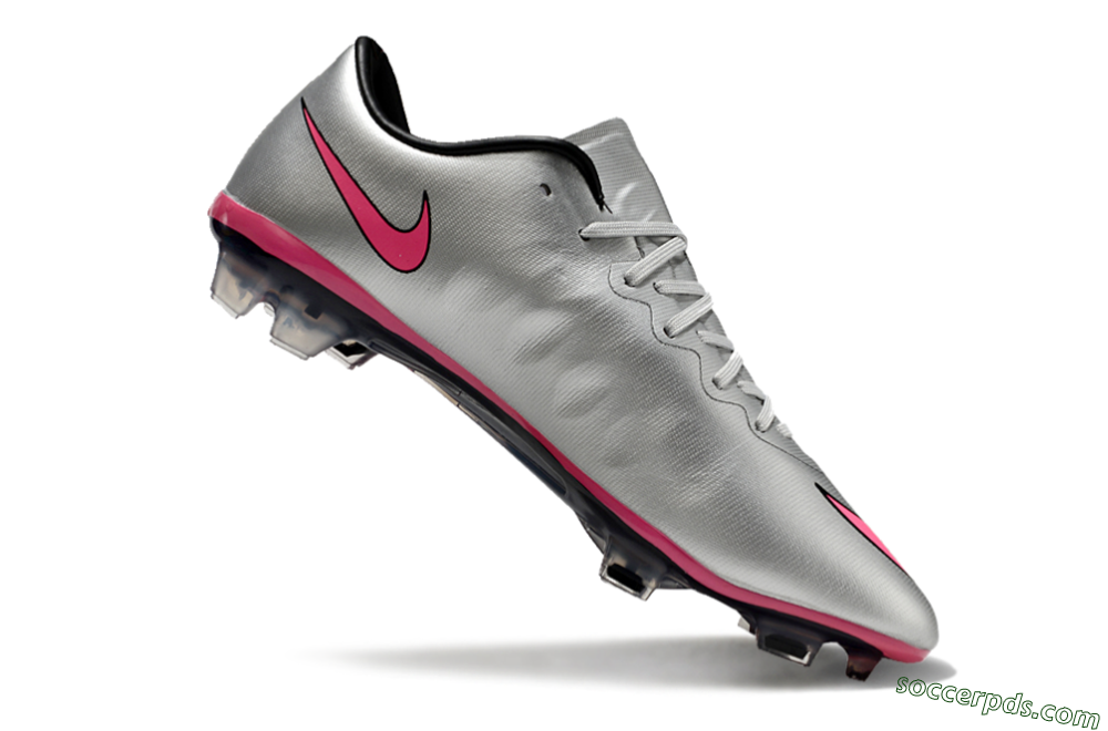 Nike Mercurial Vapor 10 Elite FG Low-Tops Football Boots - Sliver/Pink/Black 4
