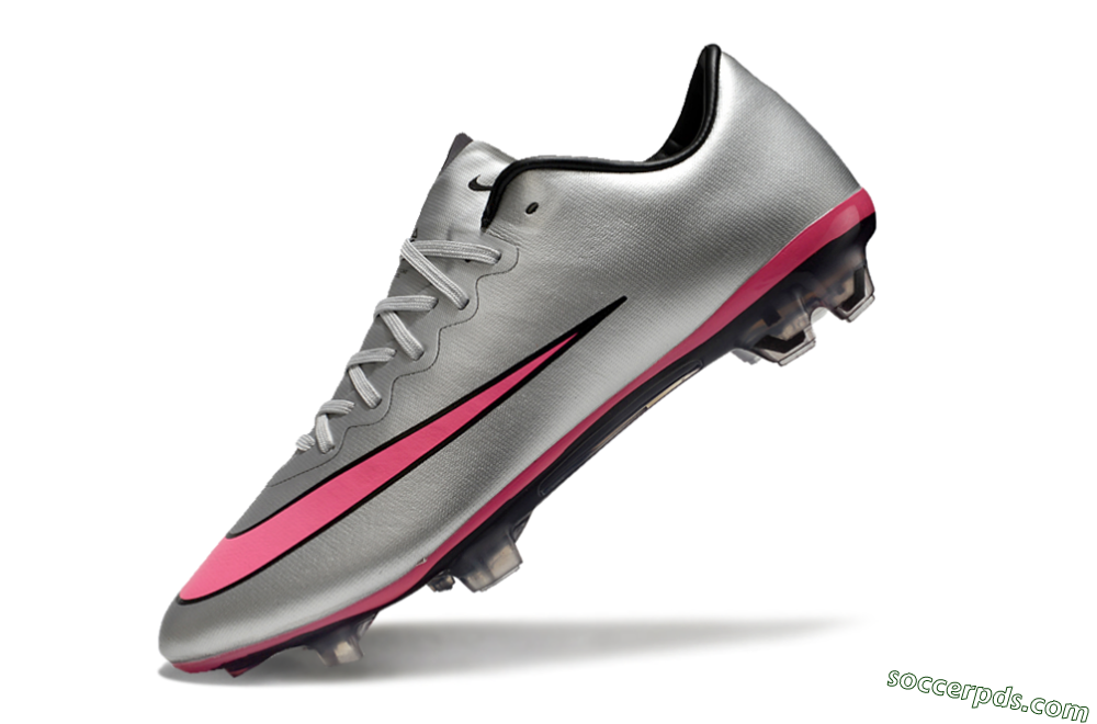 Nike Mercurial Vapor 10 Elite FG Low-Tops Football Boots - Sliver/Pink/Black 5