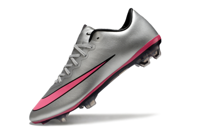 Nike Mercurial Vapor 10 Elite FG Low-Tops Football Boots - Sliver/Pink/Black