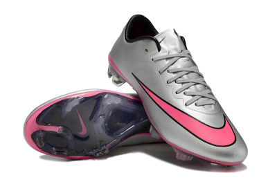 Nike Mercurial Vapor 10 Elite FG Low-Tops Football Boots - Sliver/Pink/Black