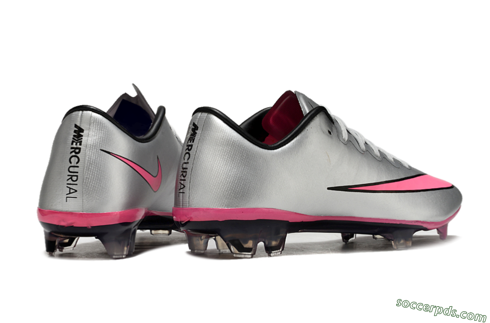 Nike Mercurial Vapor 10 Elite FG Low-Tops Football Boots - Sliver/Pink/Black 6