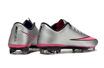 Nike Mercurial Vapor 10 Elite FG Low-Tops Football Boots - Sliver/Pink/Black