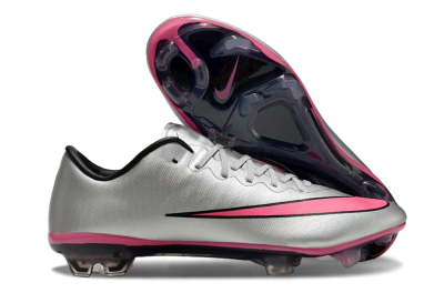 Nike Mercurial Vapor 10 Elite FG Low-Tops Football Boots - Sliver/Pink/Black