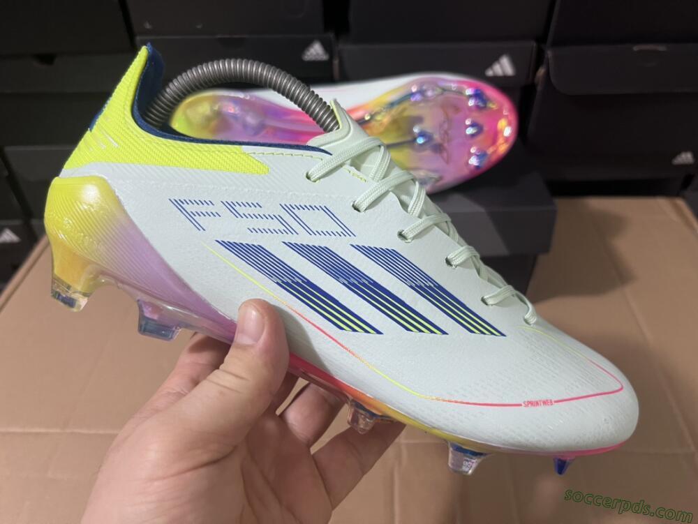 Adidas F50 Elite FG Low-Tops Football Boots - Blue/Pink/Yellow