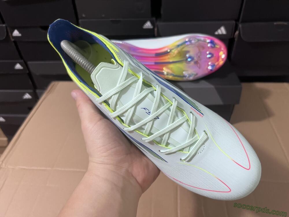 Adidas F50 Elite FG Low-Tops Football Boots - Blue/Pink/Yellow