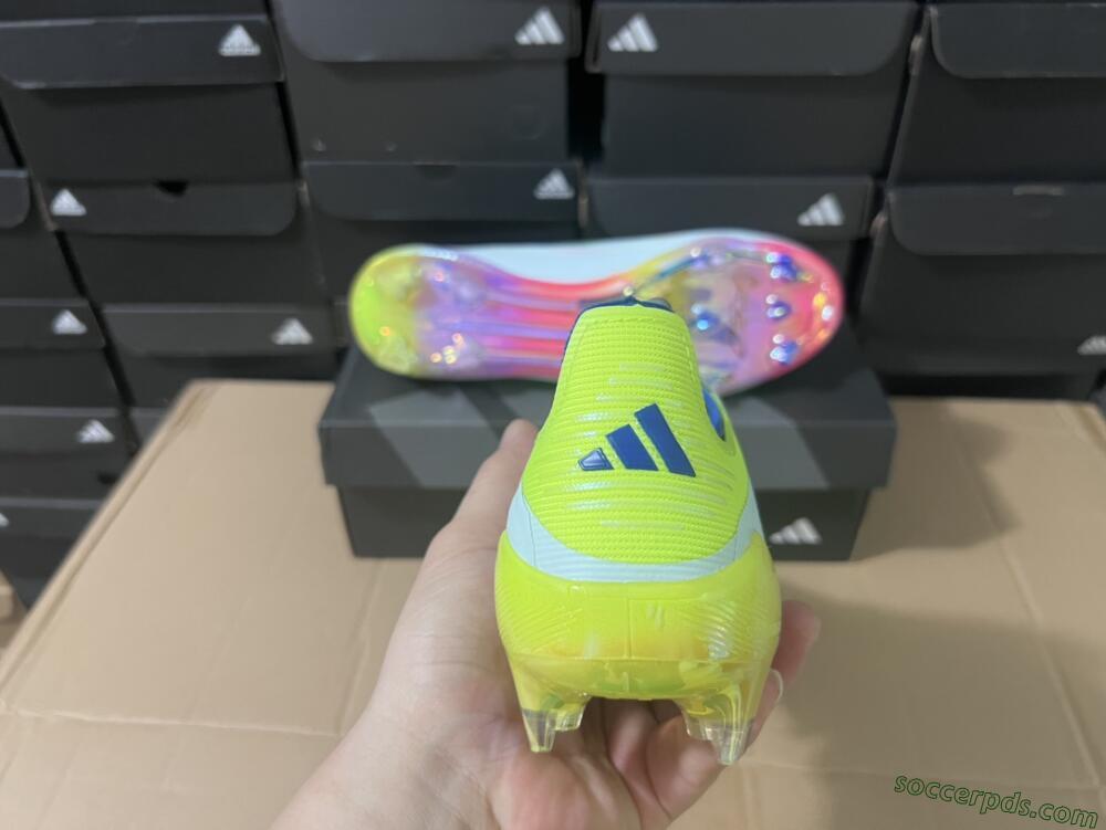 Adidas F50 Elite FG Low-Tops Football Boots - Blue/Pink/Yellow
