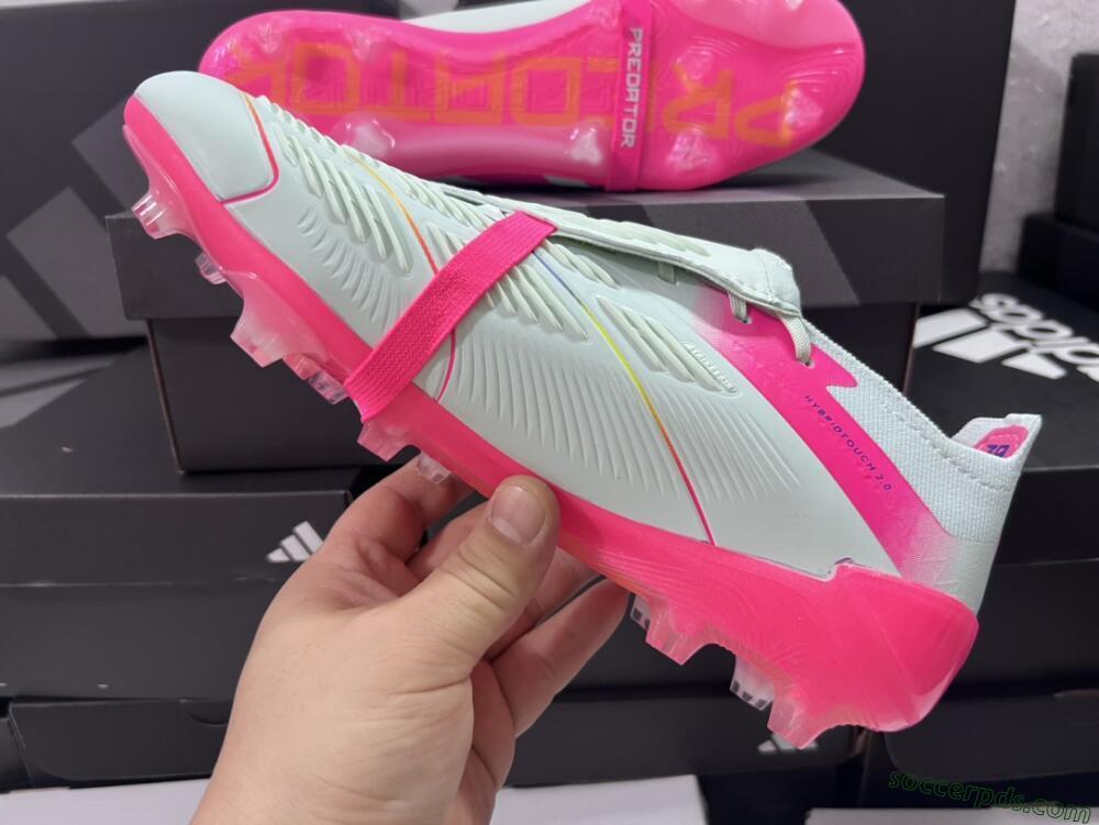Adidas Predator Accuracy+ Laceless FG Low-Tops Football Boots - White/Pink/Purple