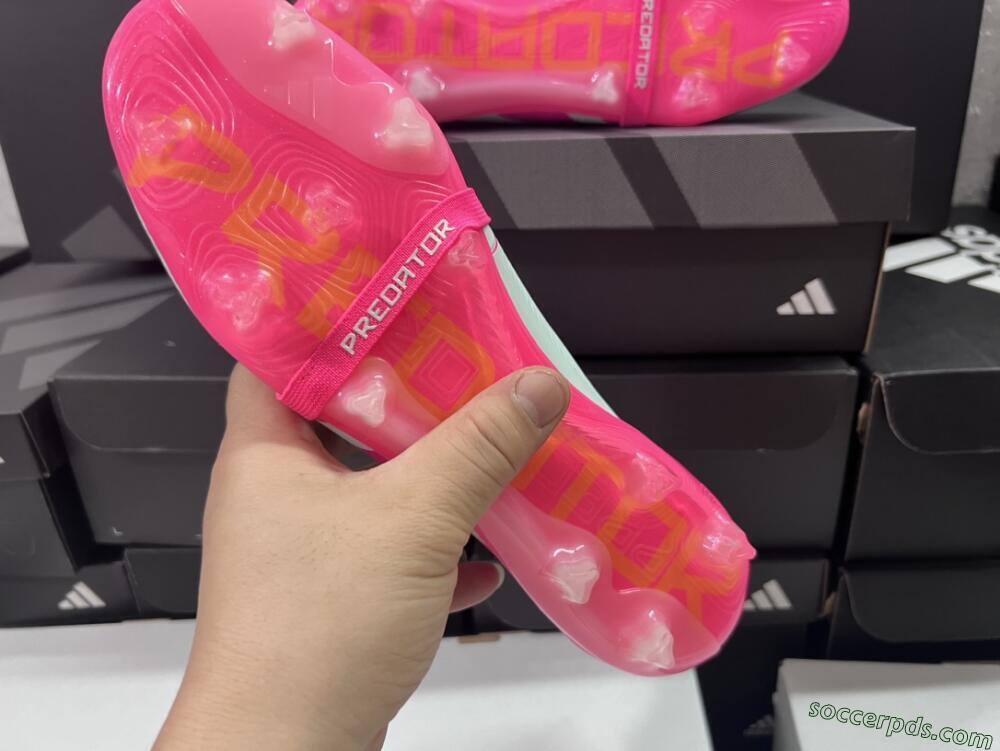 Adidas Predator Accuracy+ Laceless FG Low-Tops Football Boots - White/Pink/Purple