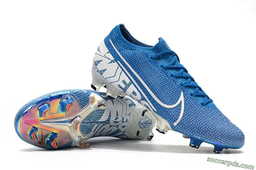 Nike Mercurial Vapor 13 Elite FG Low-Tops Football Boots - Blue/White 4