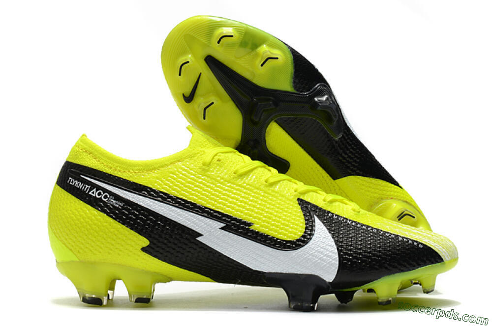 Nike Mercurial Vapor 13 Elite FG Low-Tops Football Boots - Yellow/White/Black 1