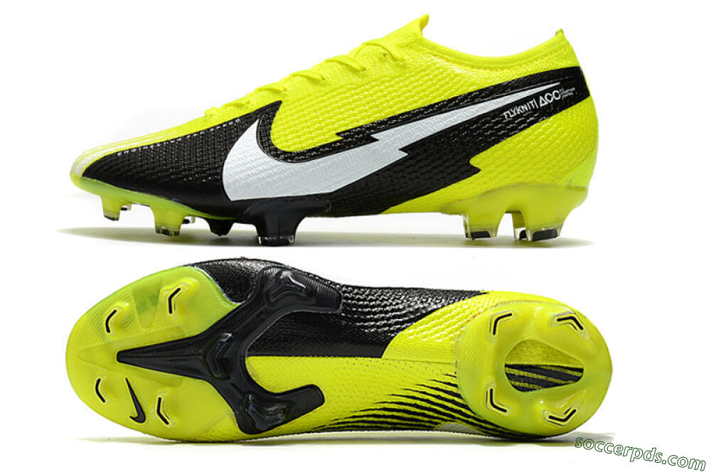 Nike Mercurial Vapor 13 Elite FG Low-Tops Football Boots - Yellow/White/Black 0