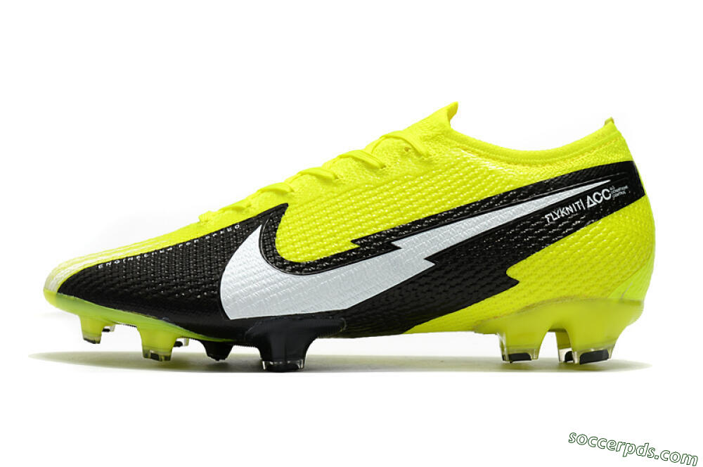 Nike Mercurial Vapor 13 Elite FG Low-Tops Football Boots - Yellow/White/Black 2