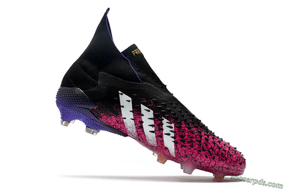 Adidas Predator Freak+ Laceless FG High-Tops Football Boots - Black/White/Red 4