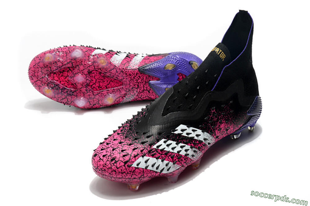 Adidas Predator Freak+ Laceless FG High-Tops Football Boots - Black/White/Red 3