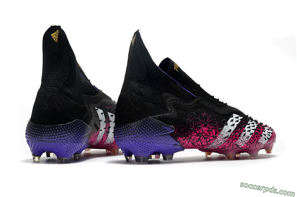 Adidas Predator Freak+ Laceless FG High-Tops Football Boots - Black/White/Red 6