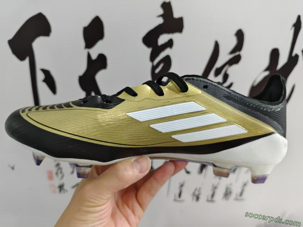 Adidas F50 Adizero Messi FG Low-Tops Football Boots - Gold/White/Black
