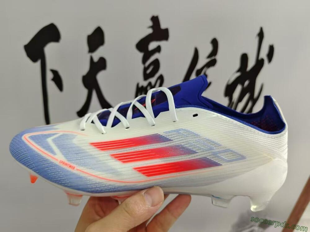 Adidas F50 Adizero FG Low-Tops Football Boots - White/Blue/Pink