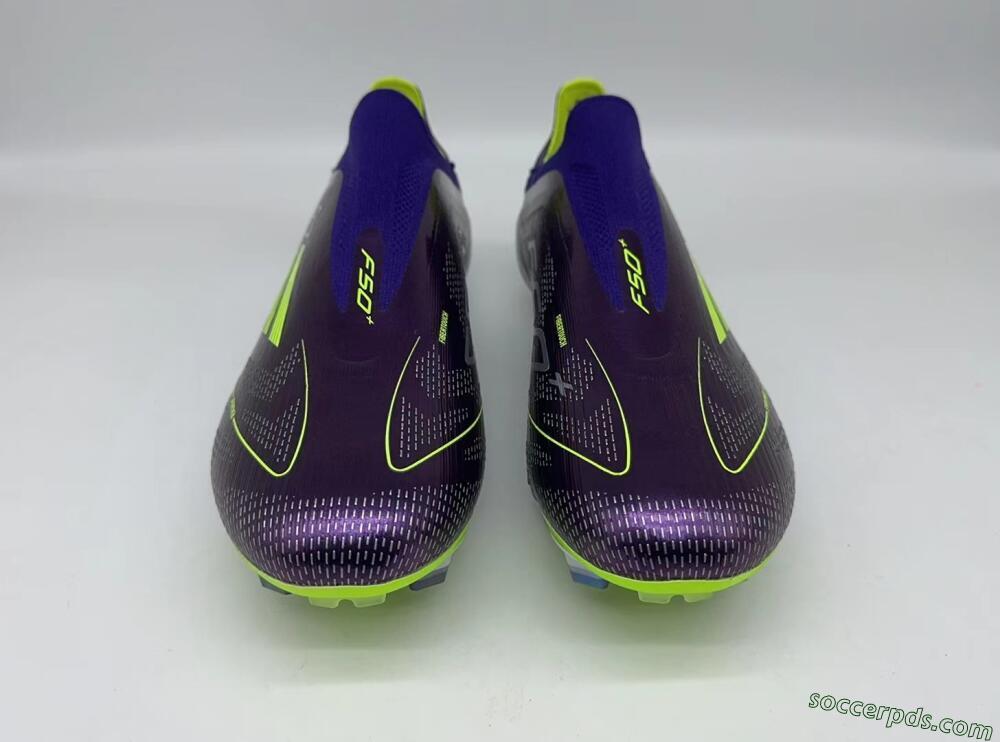 Adidas F50+ Lightstrike Pro FG Low-Tops Football Boots - Purple/Yellow/Blue